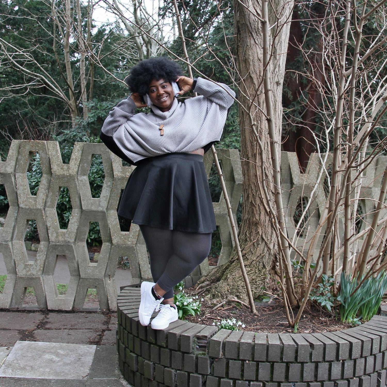 Merino Wool Footless Tights - Storm Cloud - Snag