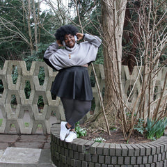 Merino Wool Footless Tights - Storm Cloud - Snag