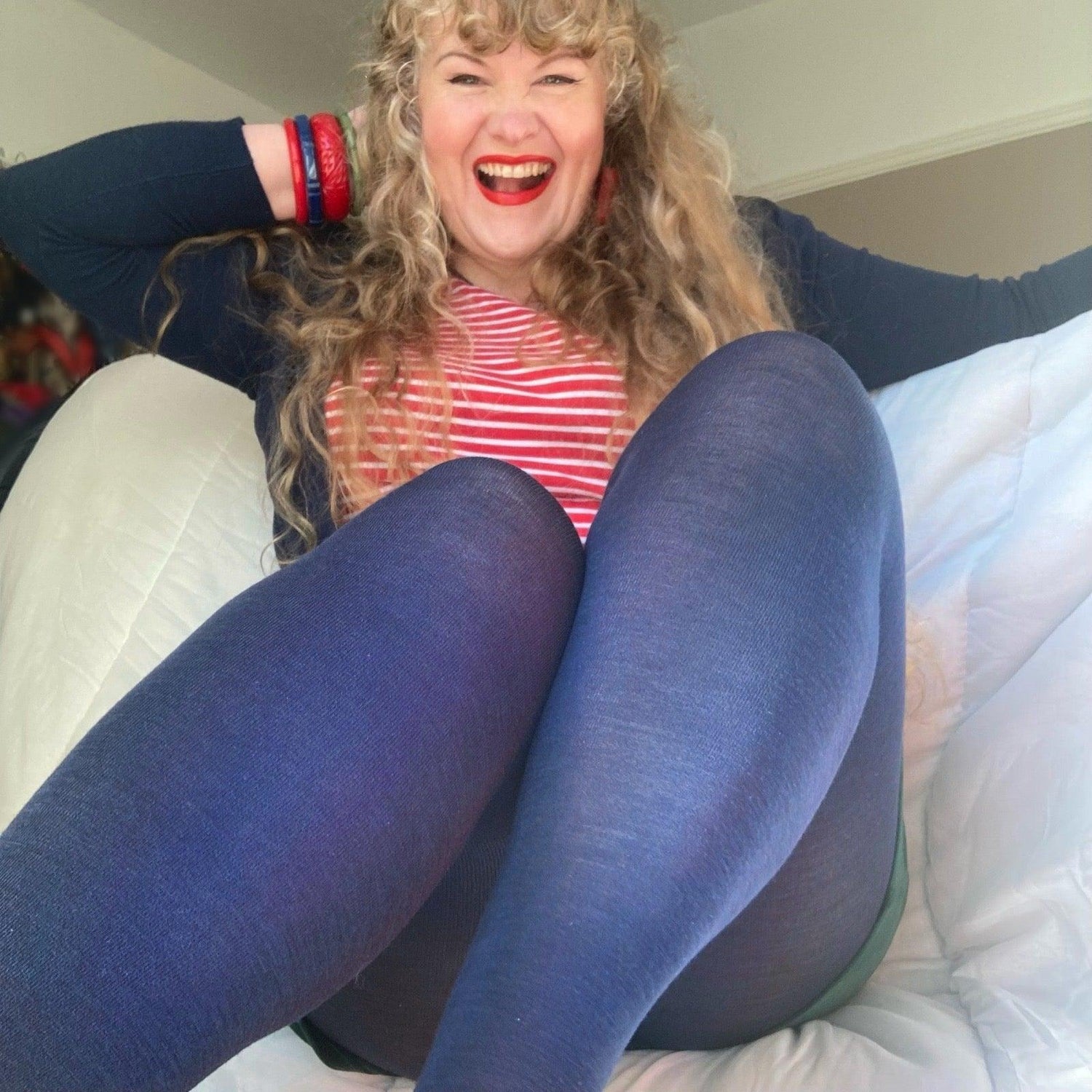 Merino Wool Tights - Royal Navy - Snag