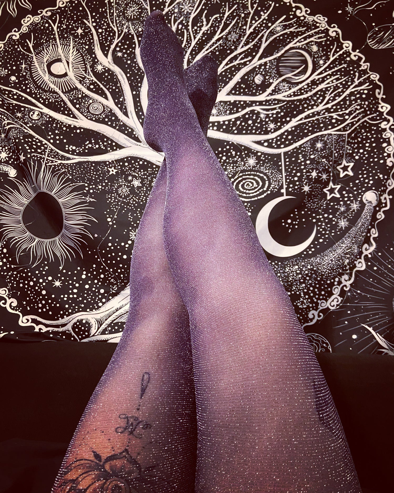 Lux Sparkle Tights - Amethyst