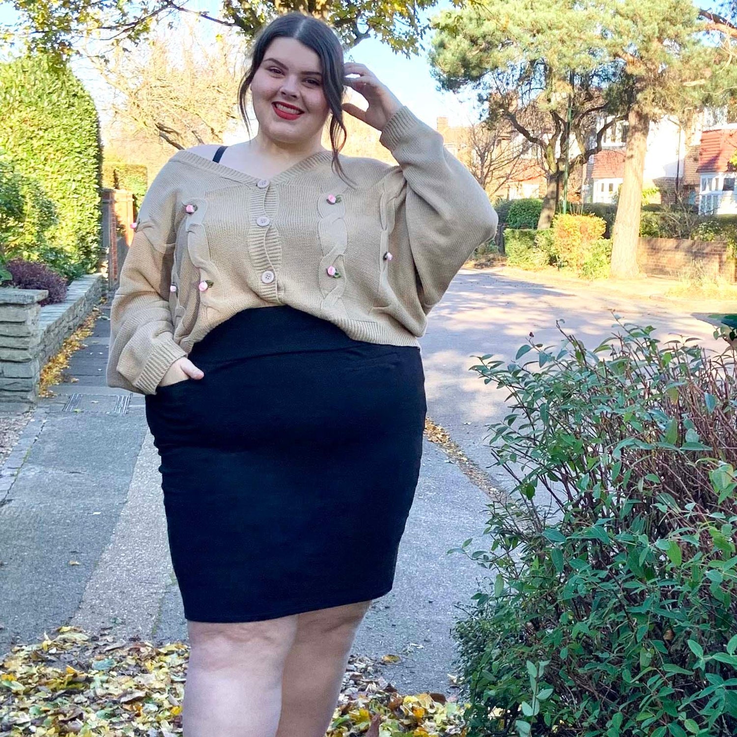 Pencil Skirt - Oh my! - Black - Snag