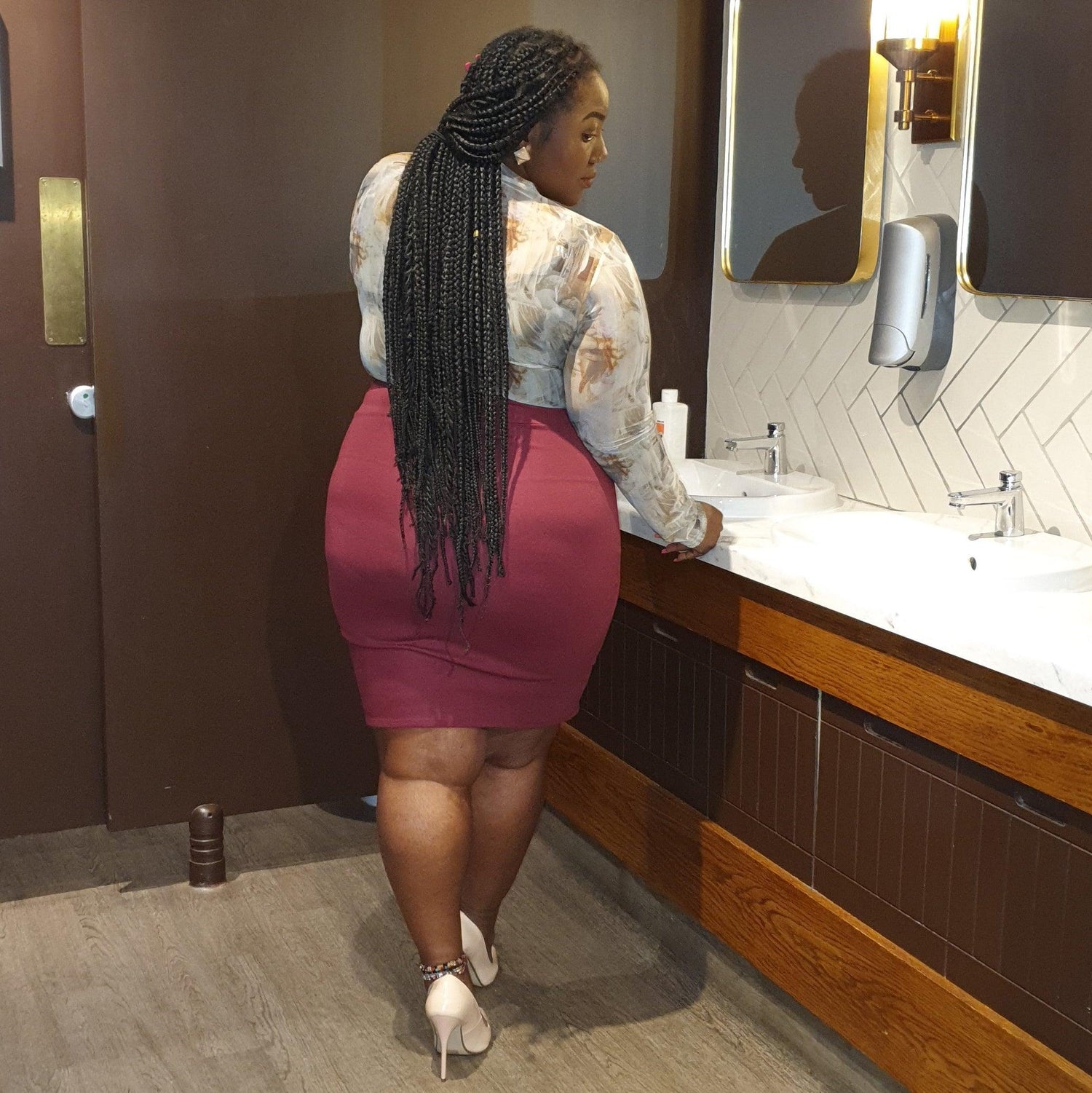 Pencil Skirt - Oh my! - Burgundy - Snag