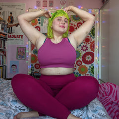 Squat Proof Long Leggings - Raspberry Pie - Snag