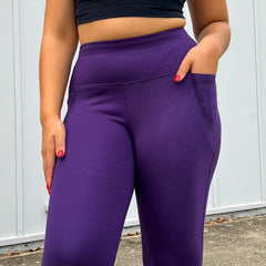 Squat Proof Long Leggings - Suffragette Purple - Snag