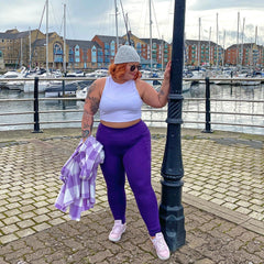 Squat Proof Long Leggings - Suffragette Purple - Snag