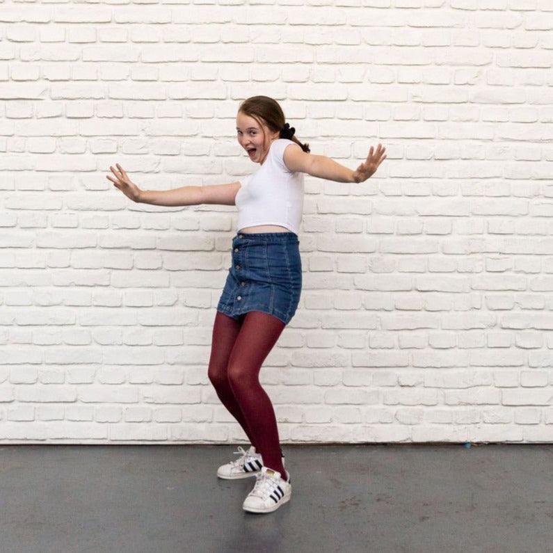 Tween Tights - Burgundy - Snag